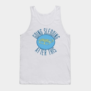 Funny Sledding Shirt Snowy Winter Gift Idea Tank Top